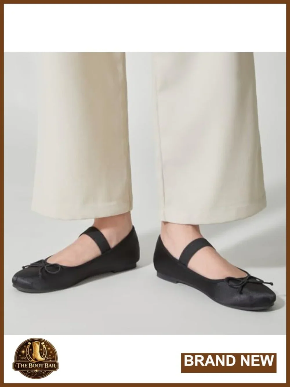 Silk Ballet Flats for Women Mary Jane Shoes Bowknot Elastic Strap Comfortable